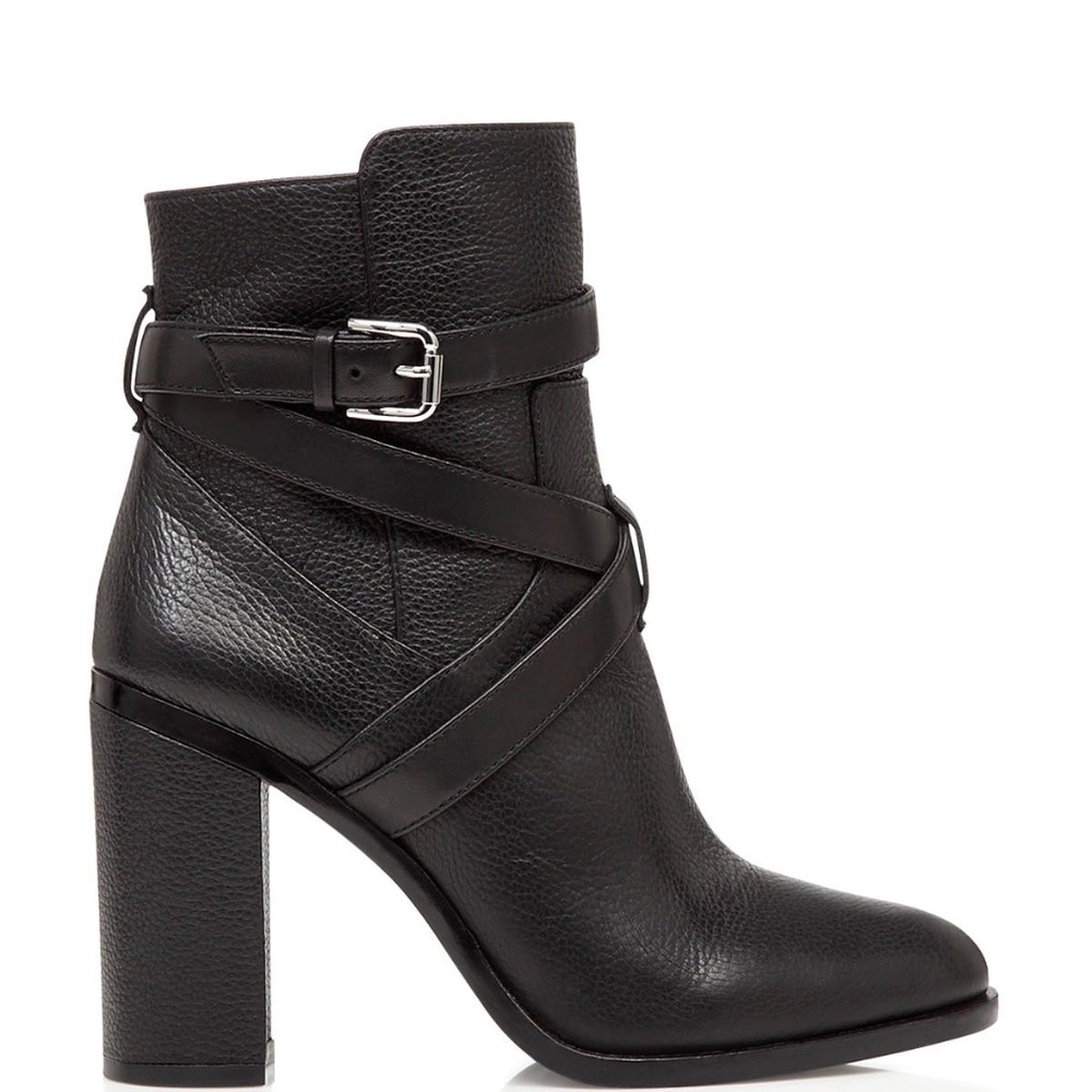 VINCE CAMUTO Gravell Buckle High-Heel Booties